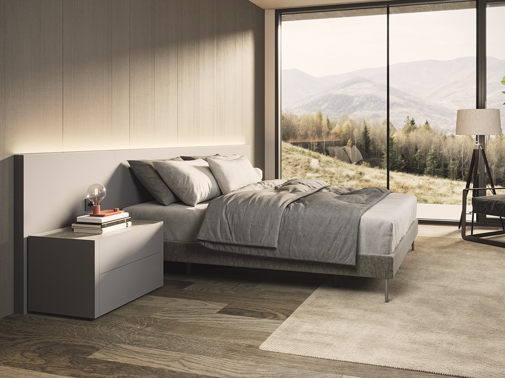 Dormitorio con cabecero corrido AD Night Collection de Besform