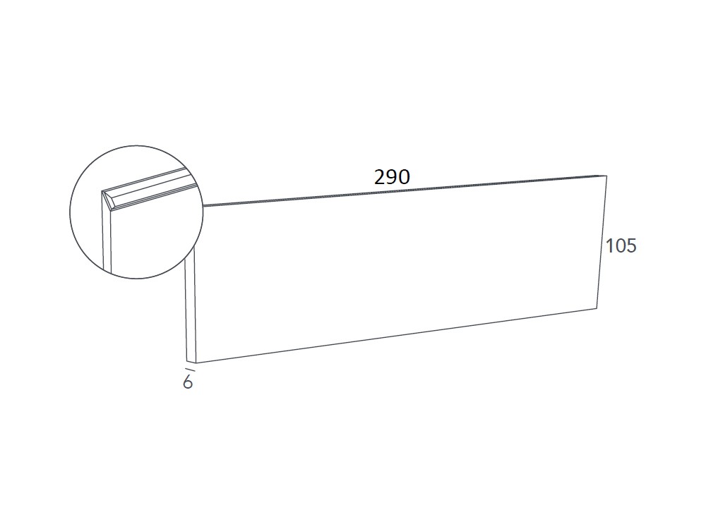Medidas del cabecero corrido de acabados artesanales AD de Besform