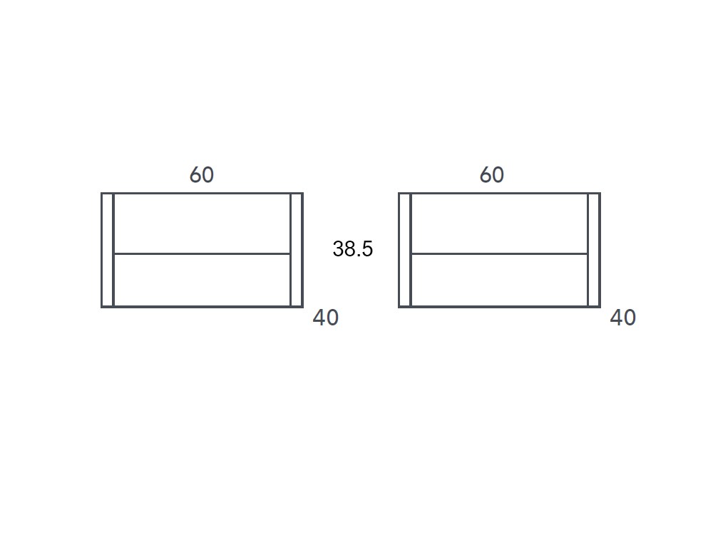 Medidas de las dos mesitas de noche AD Night Collection de Besform
