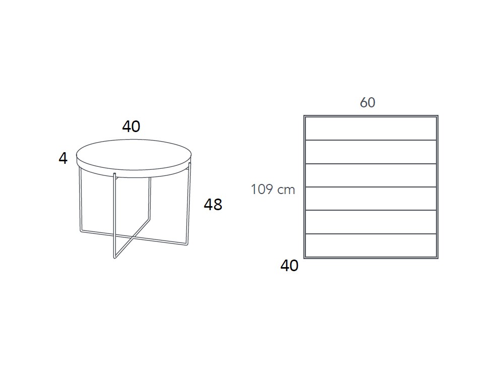 Medidas de las dos mesitas de noche Night Collection de Besform