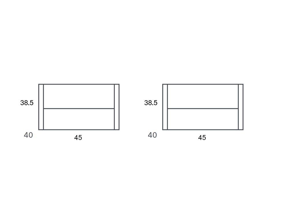 Medidas de las dos mesitas de noche Night Collection de Besform