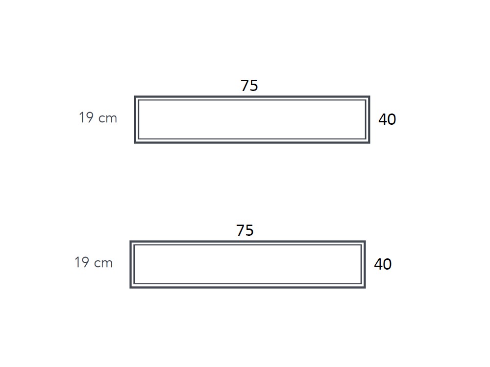 Medidas de las dos mesitas de noche Night Collection de Besform