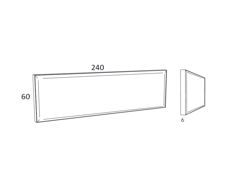 Medidas del cabecero corrido tapizado de acabados artesanales Mitra de Besform