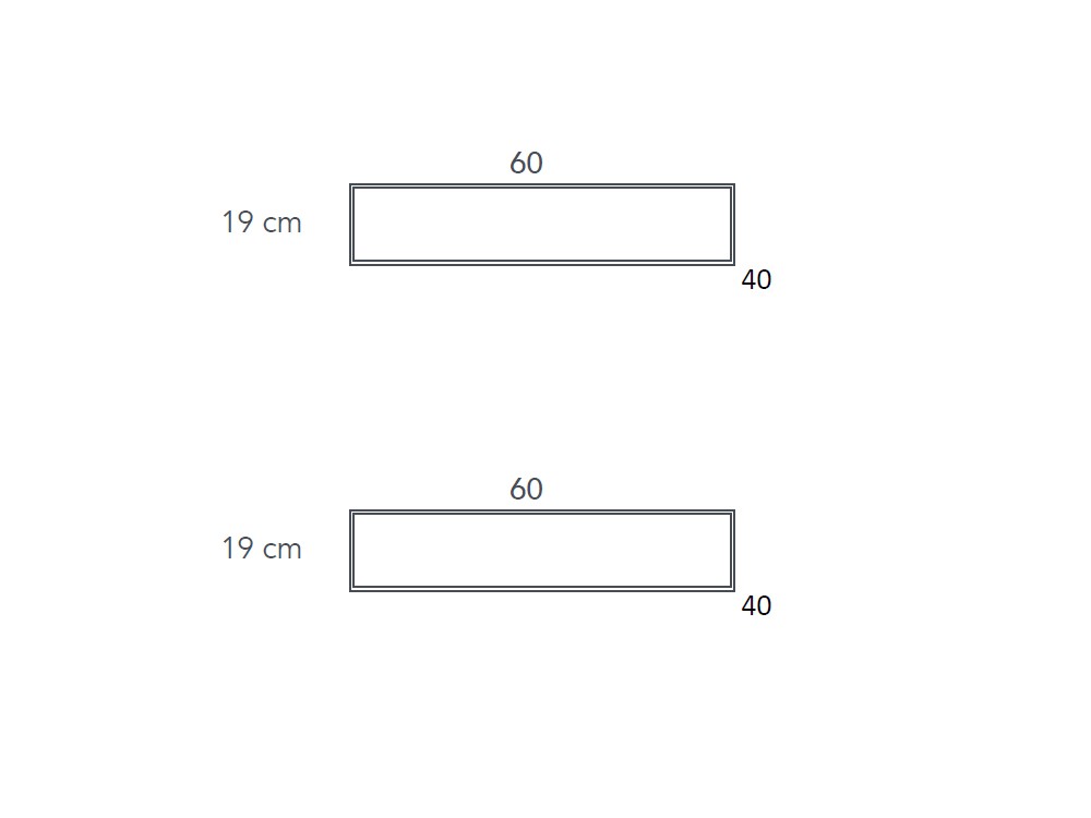 Medidas de las dos mesitas de noche Night Collection de Besform