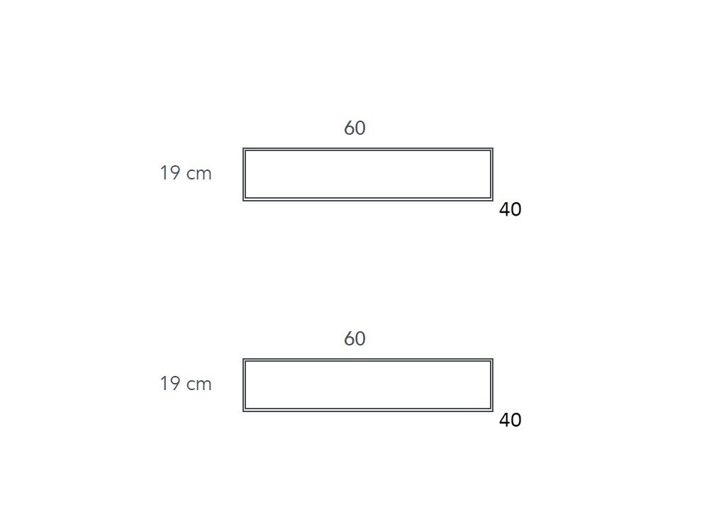 Medidas de las dos mesitas de noche Night Collection de Besform