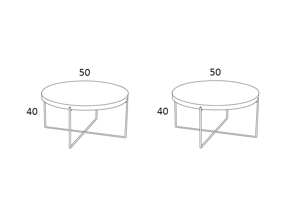 Medidas de las dos mesitas de noche Night Collection de Besform
