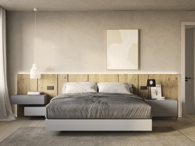 Dormitorio con cabecero corrido Seven NC 21 Besform
