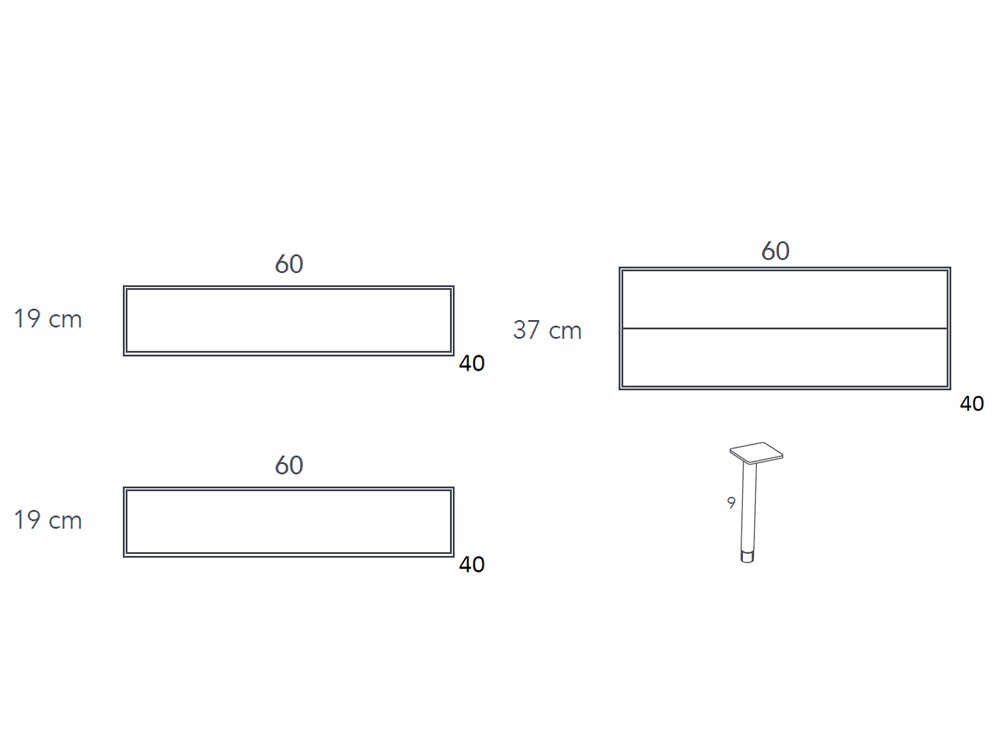 Medidas de las mesitas de noche Night Collection de Besform