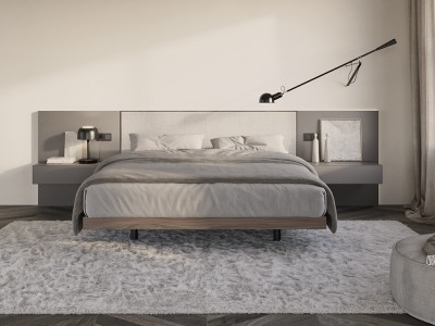 Dormitorio completo con cabecero, base y mesitas Night Collection de Besform