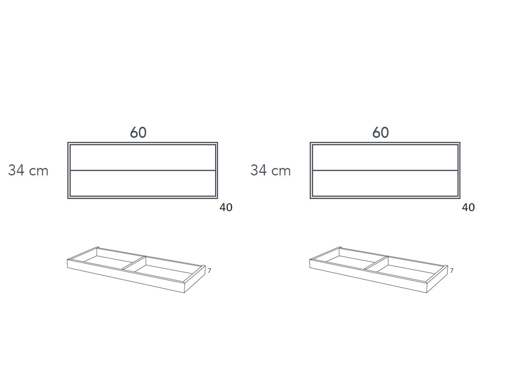 Medidas de las mesitas de noche Night Collection de Besform