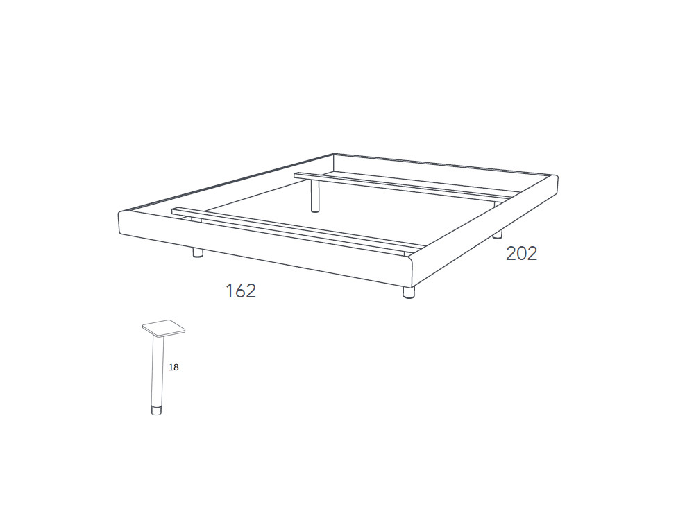Medidas del aro tapizado Night Collection de Besform