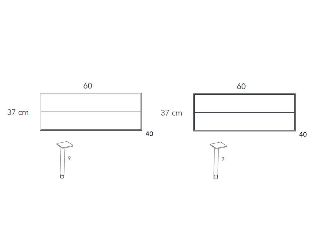 Medidas de las mesitas de noche Night Collection de Besform
