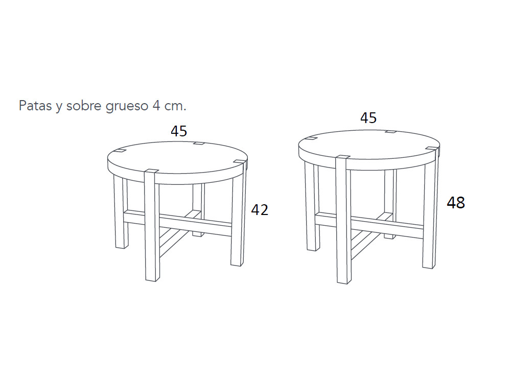 Medidas de las mesitas de noche Night Collection de Besform