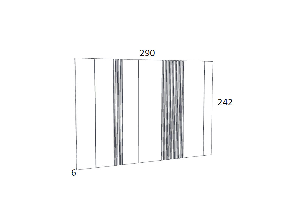 Medidas del cabecero corrido Panelado de acabados artesanales Doble Fondo de Besform