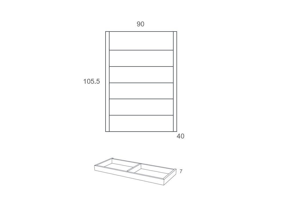 Medidas del sifonier AD 90 Besform Night Collection