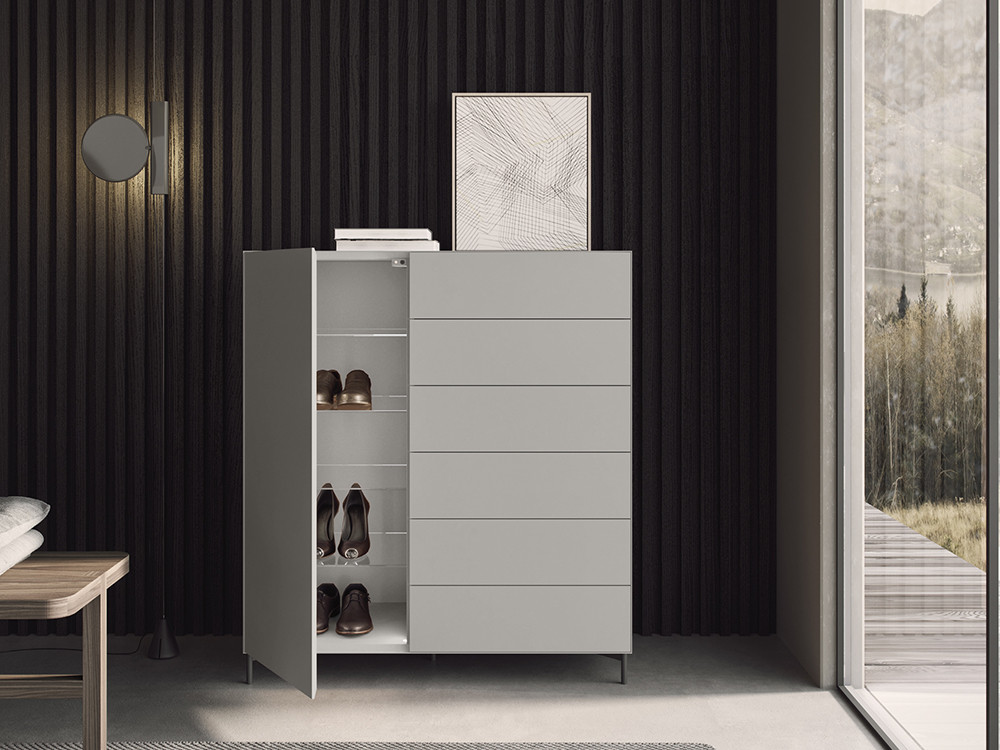 Zapatero con estantes interiores de cristal Mitra Night Collection Besform