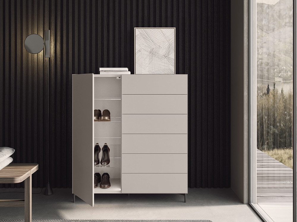 Escoge la medida del zapatero más adecuada para tu dormitorio Night Collection de Besform