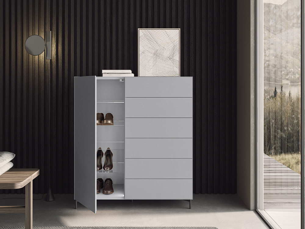 Zapatero con puerta y seis cajones Mitra de Besform Night Collection