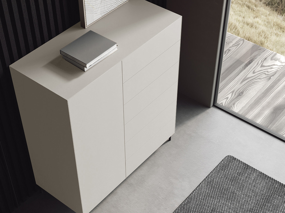 Combina el zapatero Mitra con otras piezas de la colección Night para tu dormitorio de Besform