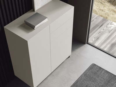 Combina el zapatero Mitra con otras piezas de la colección Night para tu dormitorio de Besform