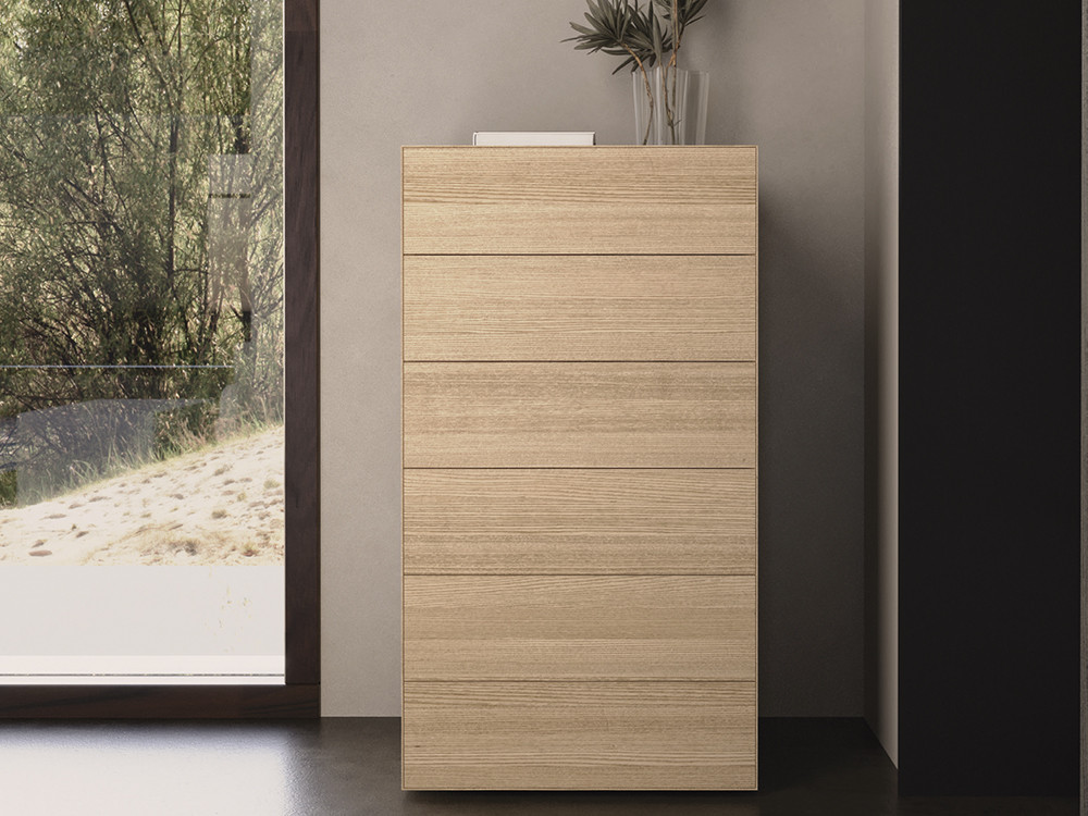 Sifonier con seis cajones en acabado chapa natural AD Night Collection de Besform
