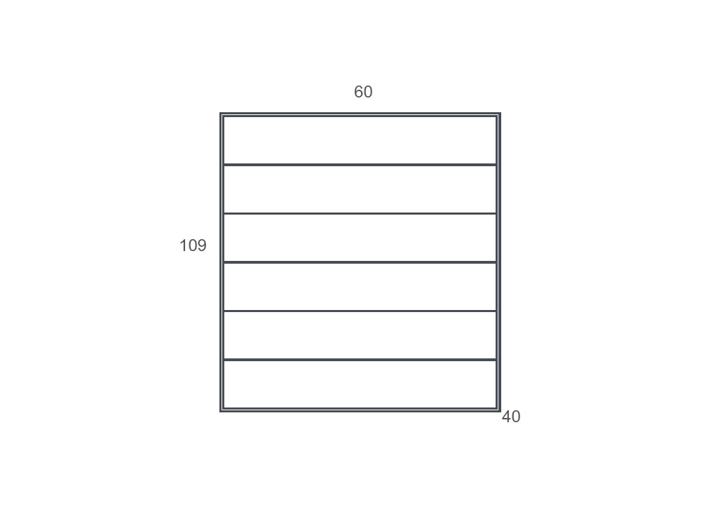 Medidas del sifonier Mitra 60 Besform Night Collection