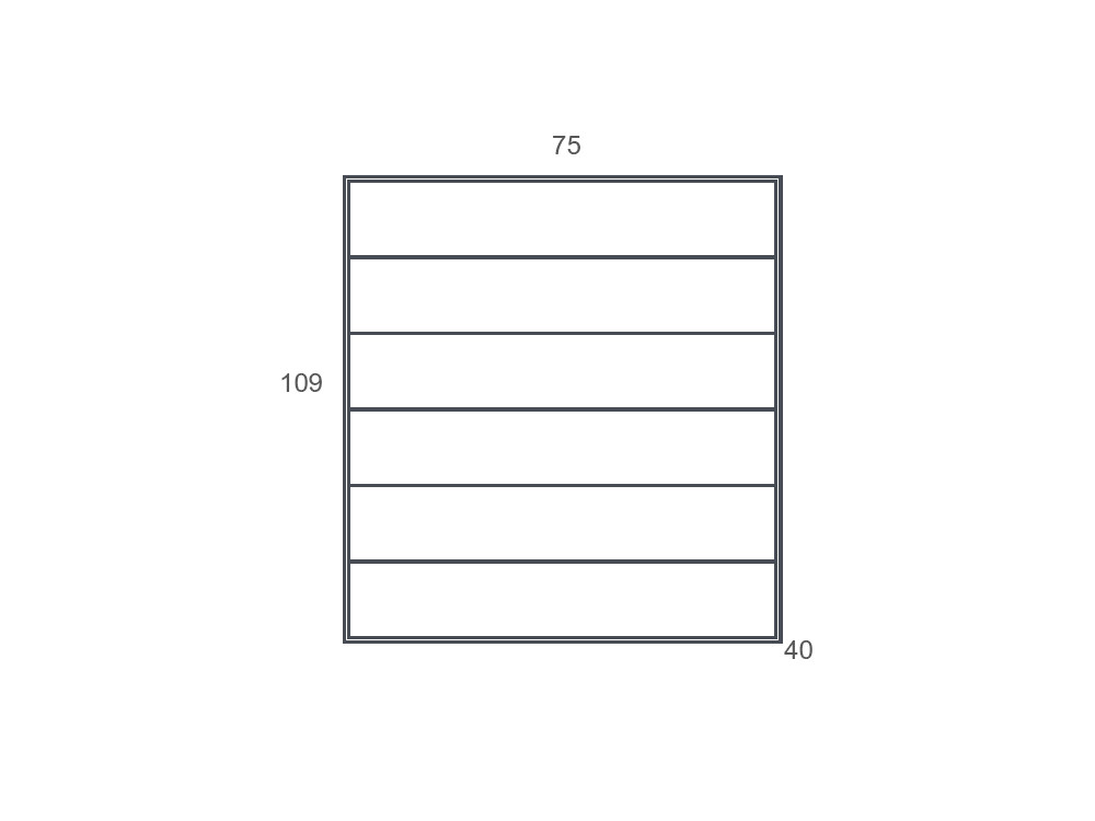 Medidas del sifonier Mitra 75 Besform Night Collection