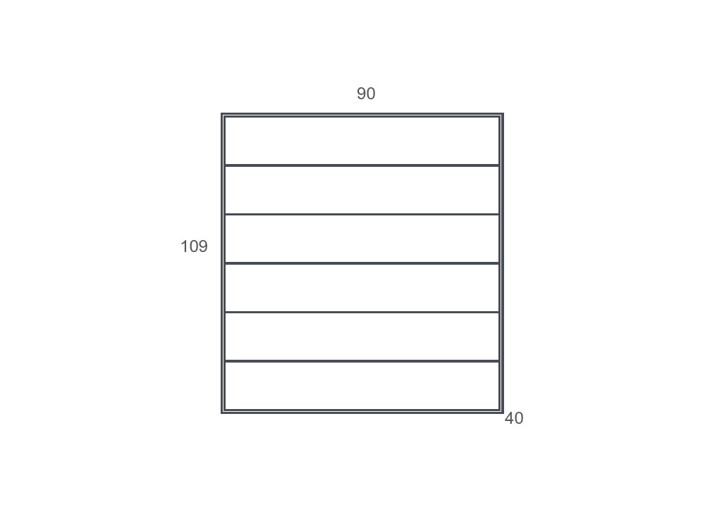 Medidas del sifonier Mitra 90 Besform Night Collection