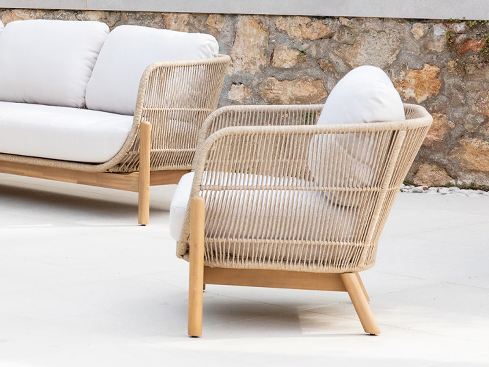 Sillón para salón exterior Polinesia de Majestic Garden