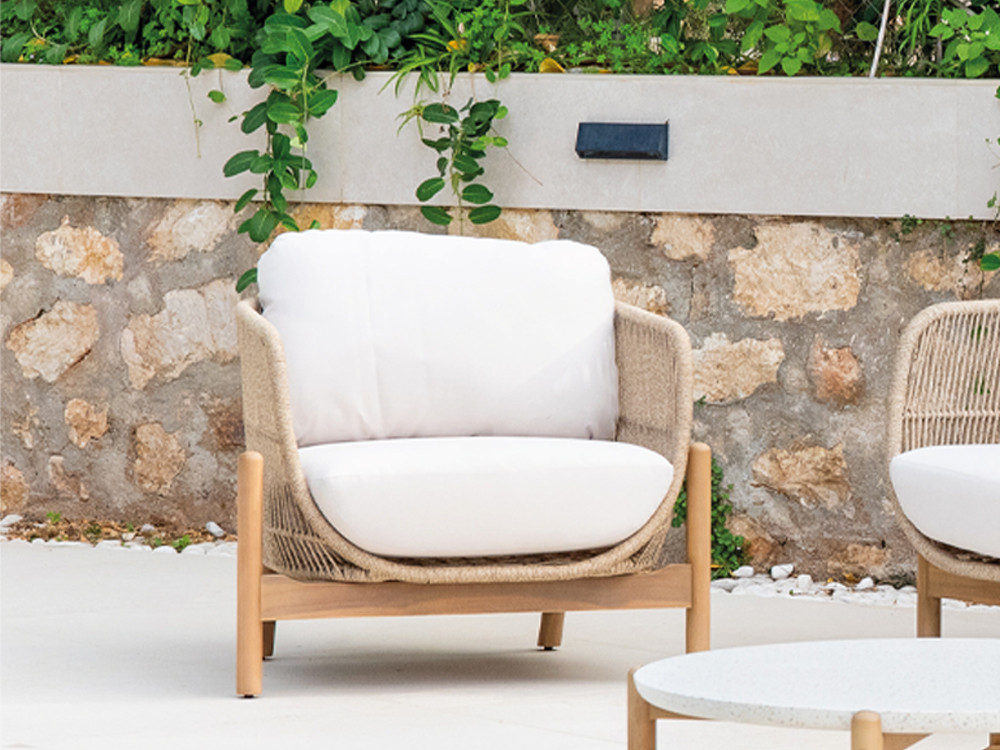 Sillón para exterior de la colección Polinesia Majestic Garden