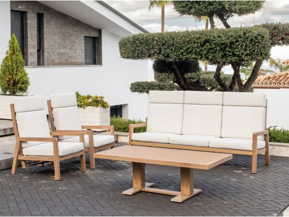 Set de salón exterior Milán wood de Majestic Garden
