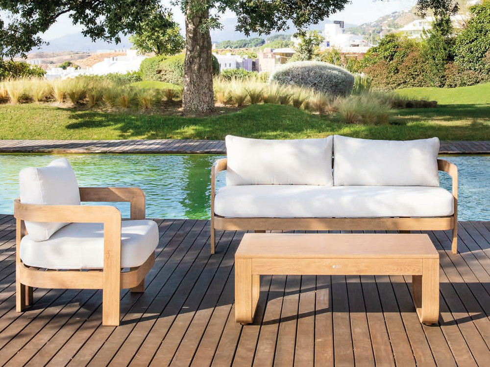 Set de aluminio imitación madera Córcega de Majestic Garden