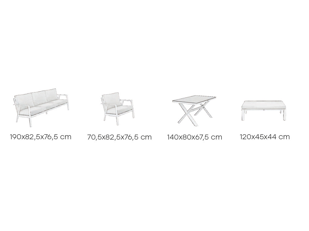 Conjunto de salón de exterior Dili