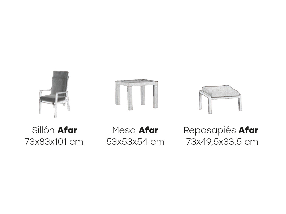 Conjunto de salón exterior Afar