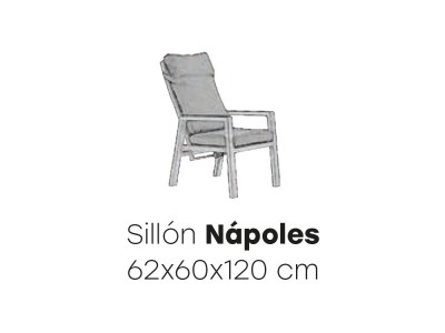 Sillón de comedor exterior Nápoles Majestic