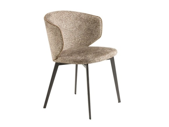 Silla de comedor tapizada en textil con estructura de acero antracita 4240 Ángel Cerdá