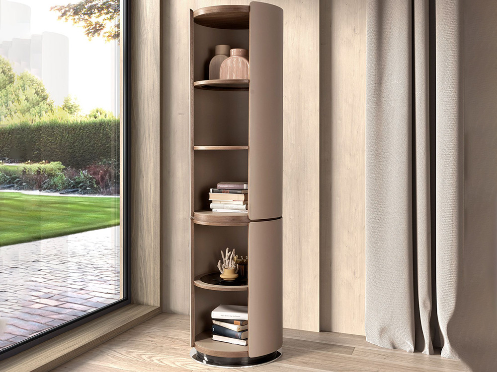 Estantería con estantes de cristal fumé 3278 de Ángel cerdá