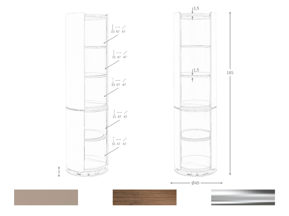 Medidas de la estantería 3278 de Ángel cerdá