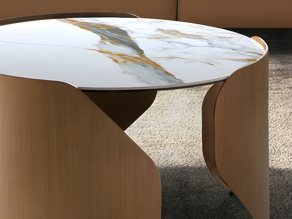 Detalle del sobre y la base de la mesa 2162 de Ángel Cerdá