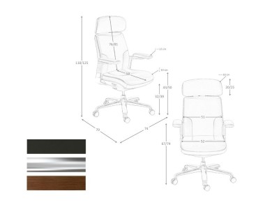 Medidas del sillón de oficina 4212 de Ángel Cerdá