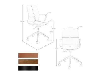 Medidas del sillón de oficina 4219 de Ángel Cerdá