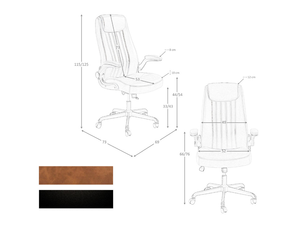 Medidas del sillón de oficina 4223 de Ángel cerdá