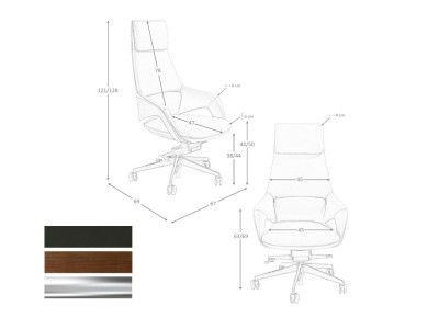 Medidas del sillón de oficina 4210 de Ángel cerdá