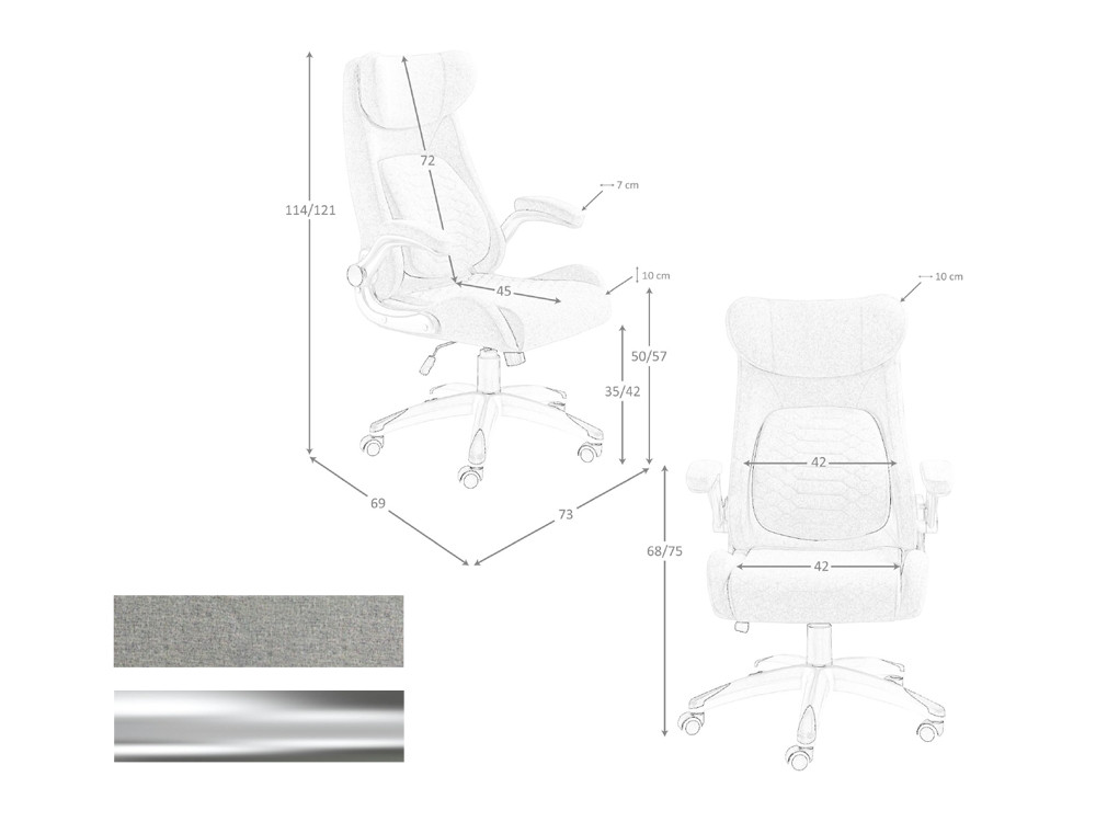 Medidas del sillón de oficina 4224 de Ángel cerdá