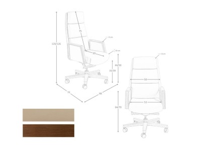Medidas del sillón de oficina 4213 de Ángel cerdá