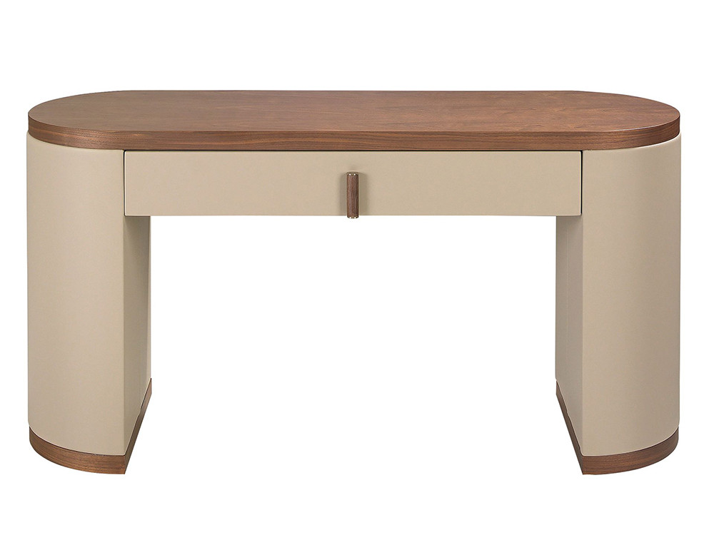 Tocador con sobre en chapa natural nogal y estructura tapizada en polipiel 7220 Ángel Cerdá