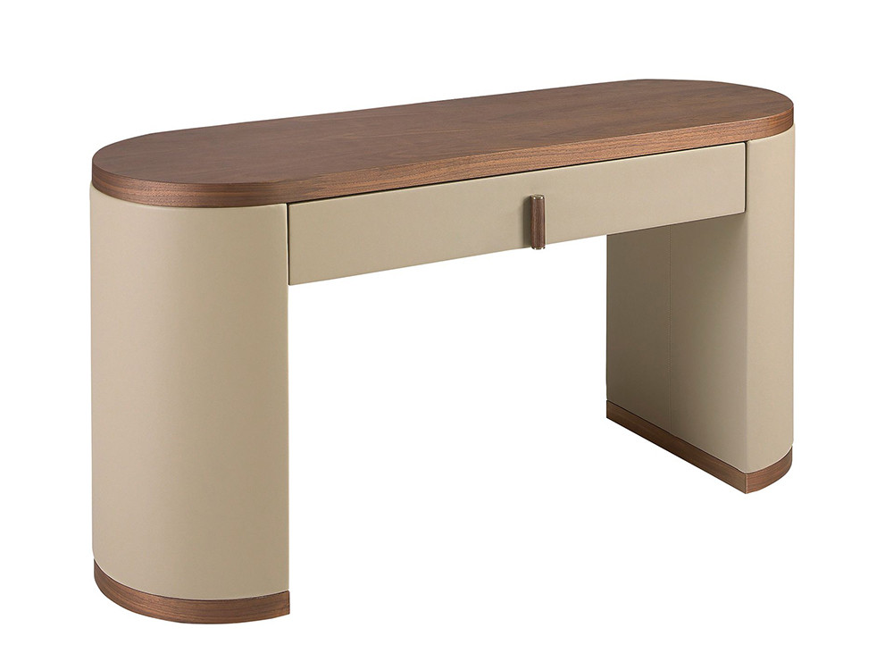 Su superficie tapizada en polipiel de alta calidad combina elegancia y durabilidad, aportando un tacto suave