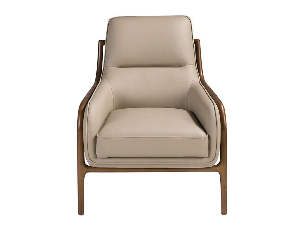 Tapizado en piel natural de origen vacuno, sillón 5177 de Ángel Cerdá