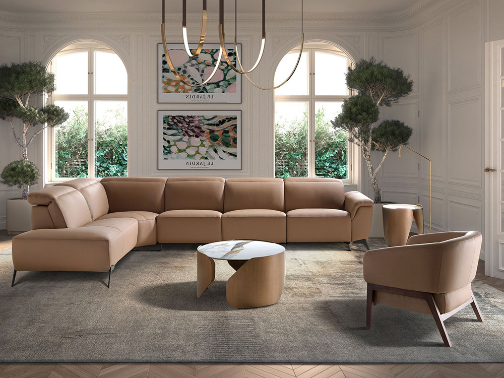 Combina el sofá tapizado en piel 6281 de Ángel Cerdá