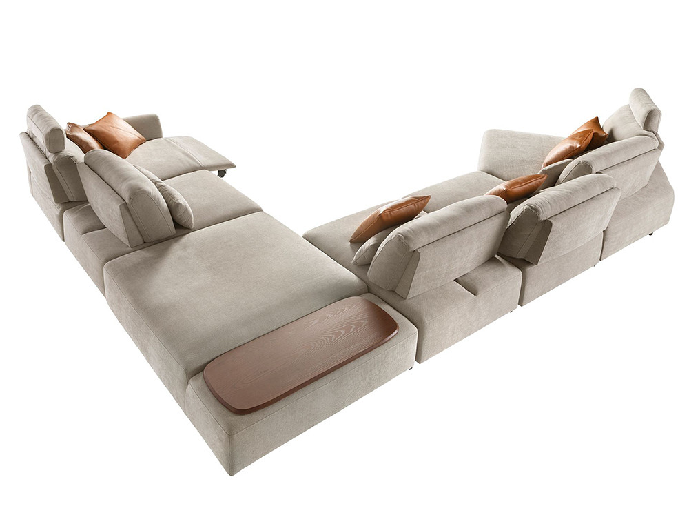 Sofá chaiselongue de diseño 6273 o 9274 con sistema relax eléctrico de Ángel cerdá